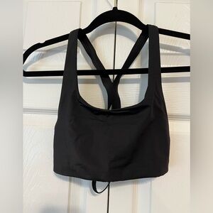 Athleta Women Black UPF 50+ Racerback Swim Malibu Bikini Top 981244